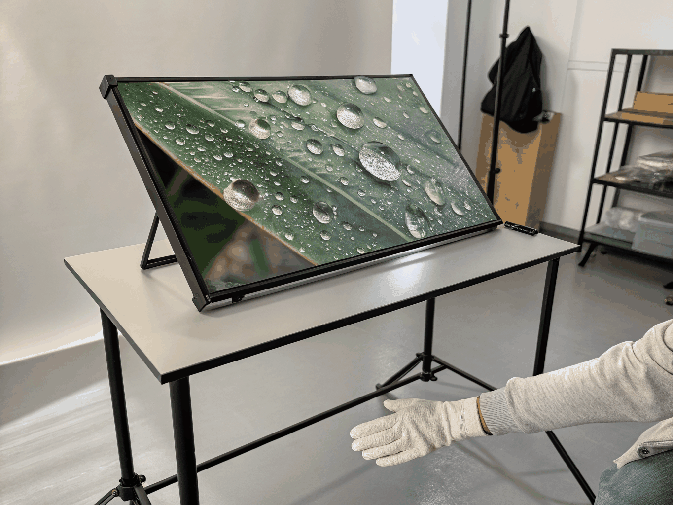 Aluminum dibond mounting system for large landscape prints