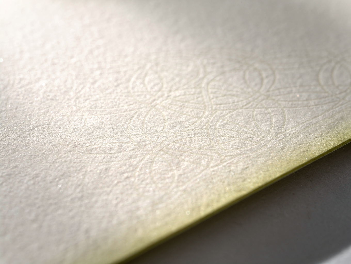 Close up of museum-grade cotton rag fine art paper texture